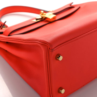 Hermes Evercolor Kelly Retourne 28 Orange Poppy 37 of 41