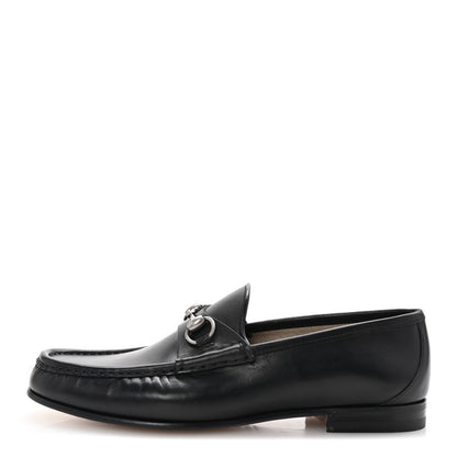 Gucci Betis Glamour Calfskin Horsebit Mens Jordaan Loafers 9 Black 1 of 9