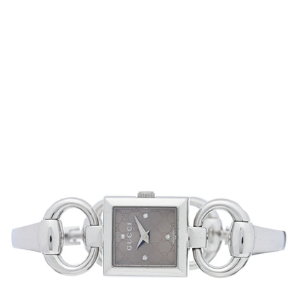 Gucci Stainless Steel Diamond 18mm Tornabuoni Quartz Watch Brown 2 of 4