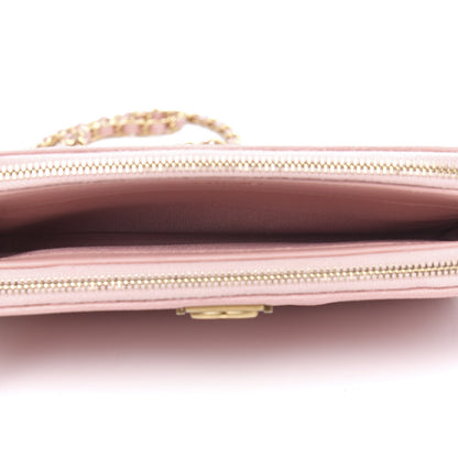 Chanel Caviar Quilted Small Boy Clutch With Chain Pink 5 of 12