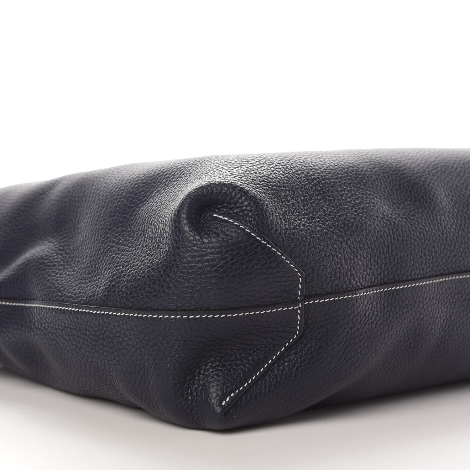 Hermes Taurillon Clemence Double Sens 36 Reversible Tote Bleu Nuit Magnolia 10 of 17