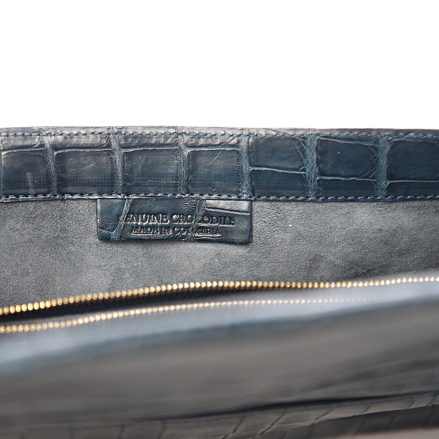 Nancy Gonzalez Crocodile Gotham Flap Clutch Dark Blue 6 of 10