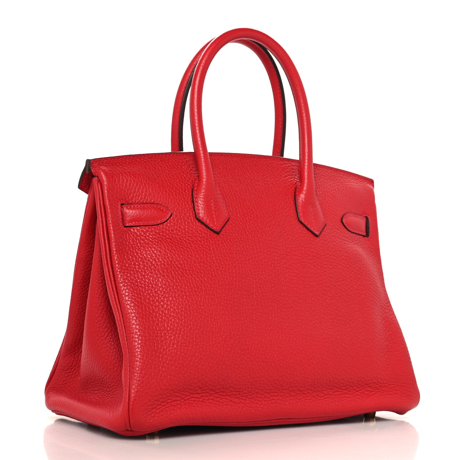 Hermes Taurillon Clemence Birkin 30 Rouge Casaque 3 of 10