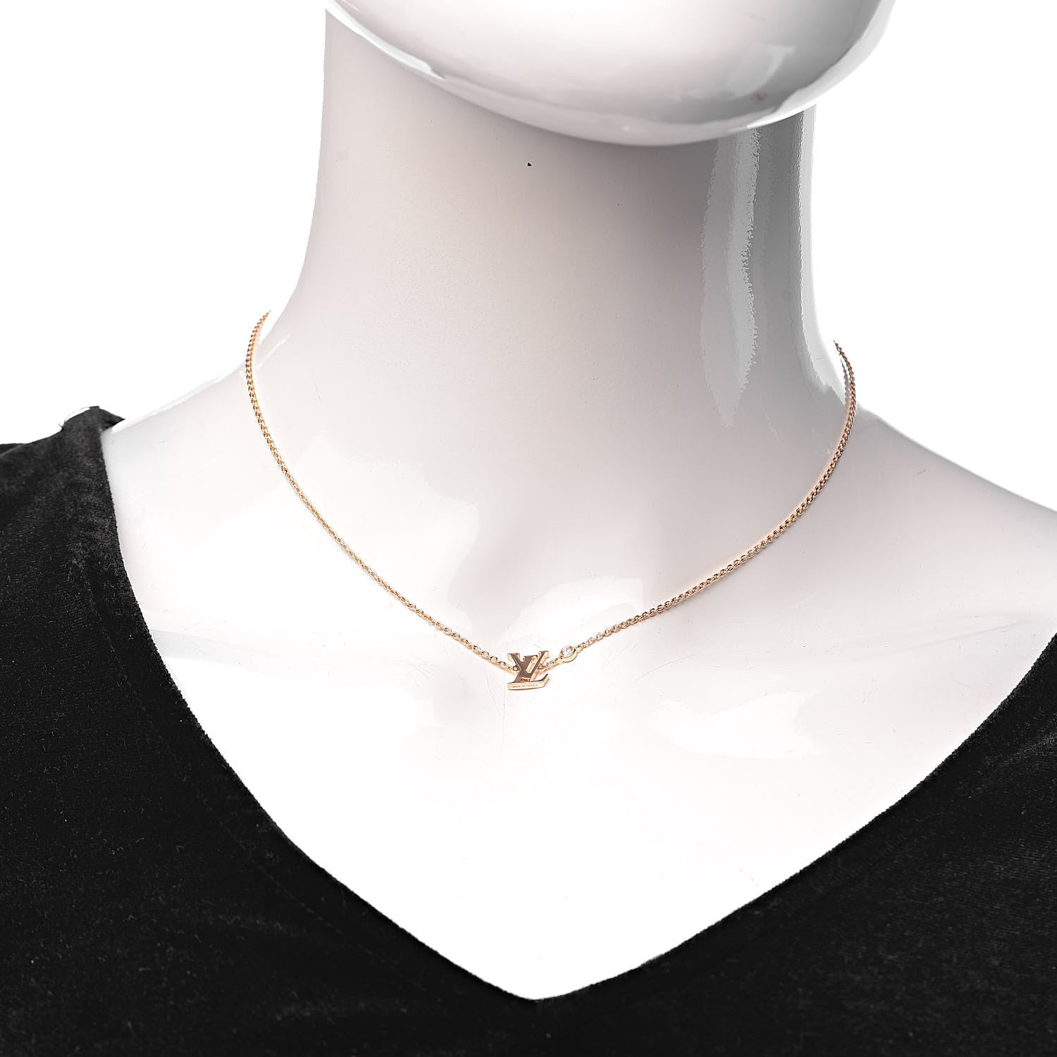 Louis Vuitton 18K Pink Gold Diamond Idylle Blossom LV Pendant Necklace 2 of 6