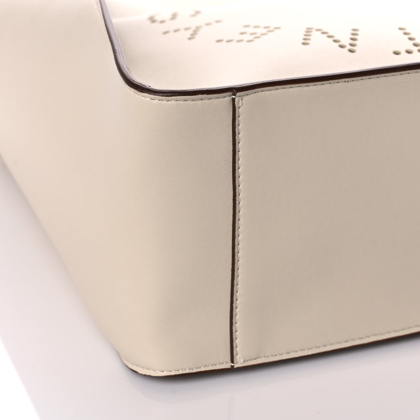 Eco Alter Nappa Perforated Logo Mini Crossbody White