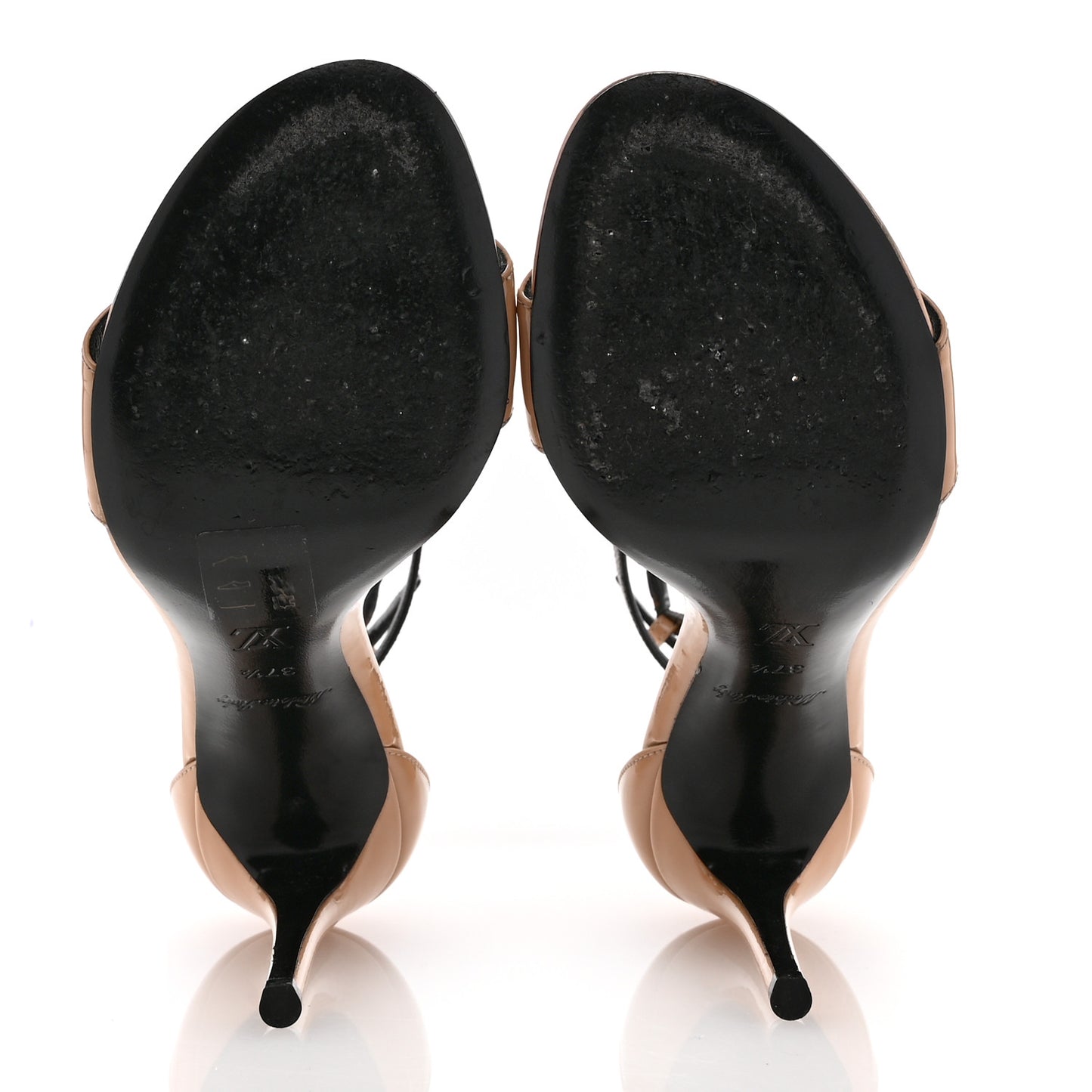 Patent Monogram Call Back Sandals 37.5 Nude