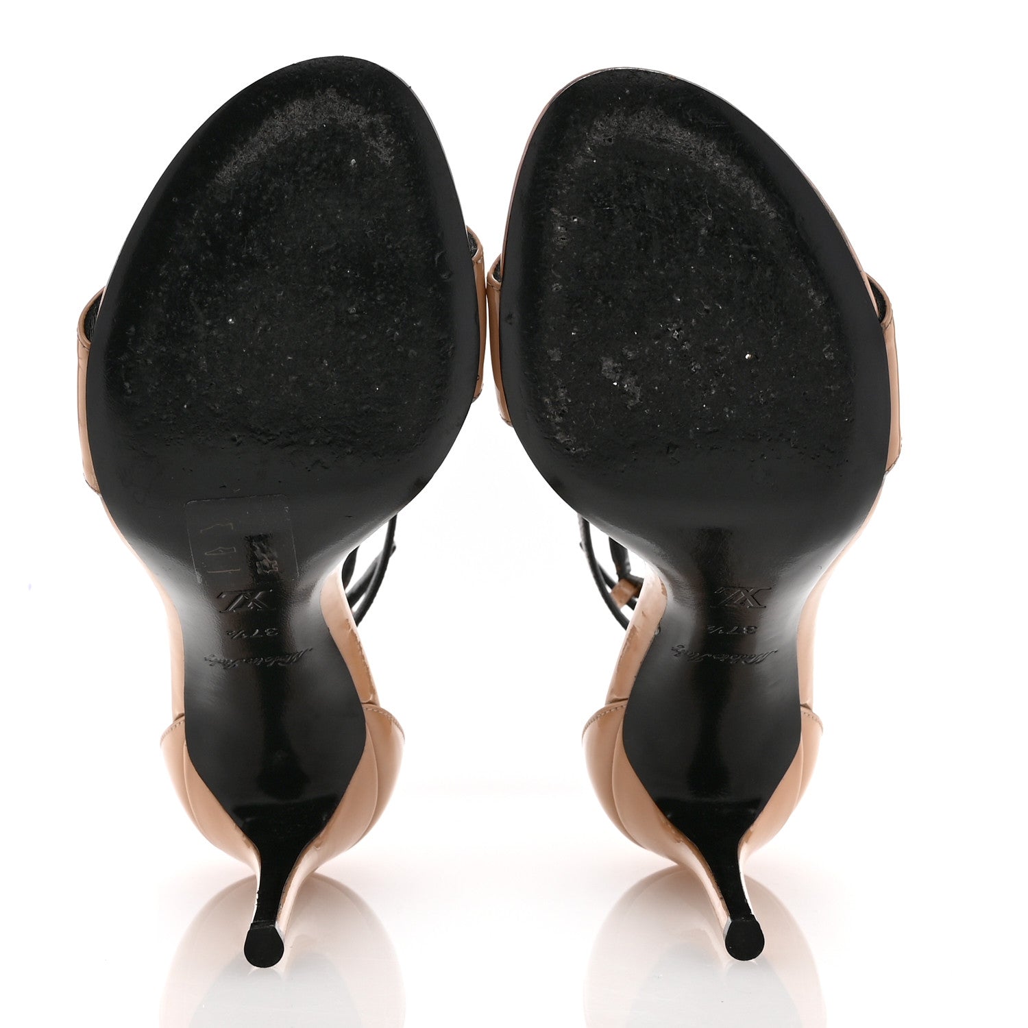 Louis Vuitton Patent Monogram Call Back Sandals 37.5 Nude 6 of 12