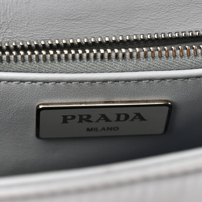 Prada Nappa Re-Nylon Double Pocket Buckle Shoulder Bag Fiordaliso 14 of 17