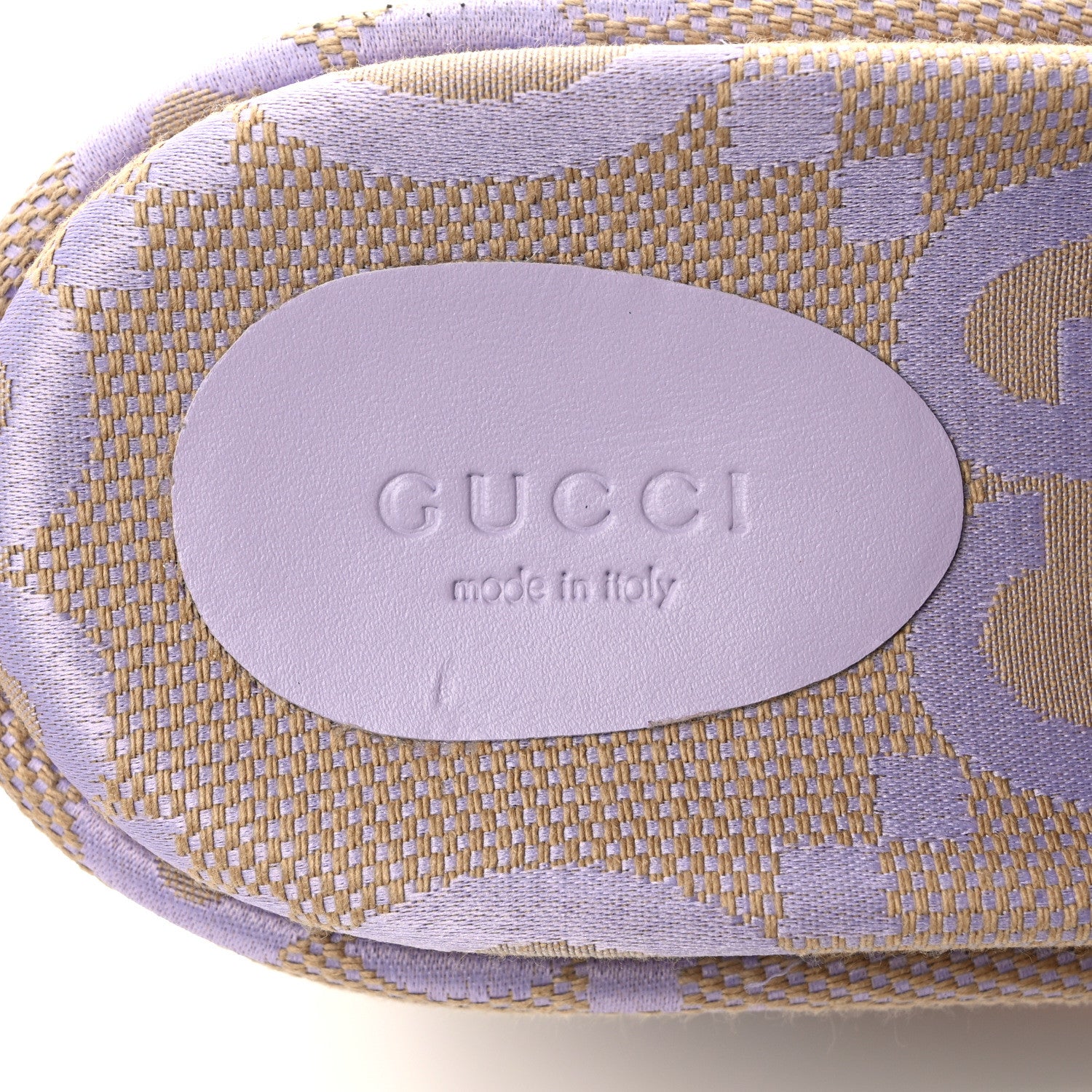 Gucci Monogram Jumbo GG Platform Slide Wedge Sandals 40.5 Beige Lapis 7 of 8