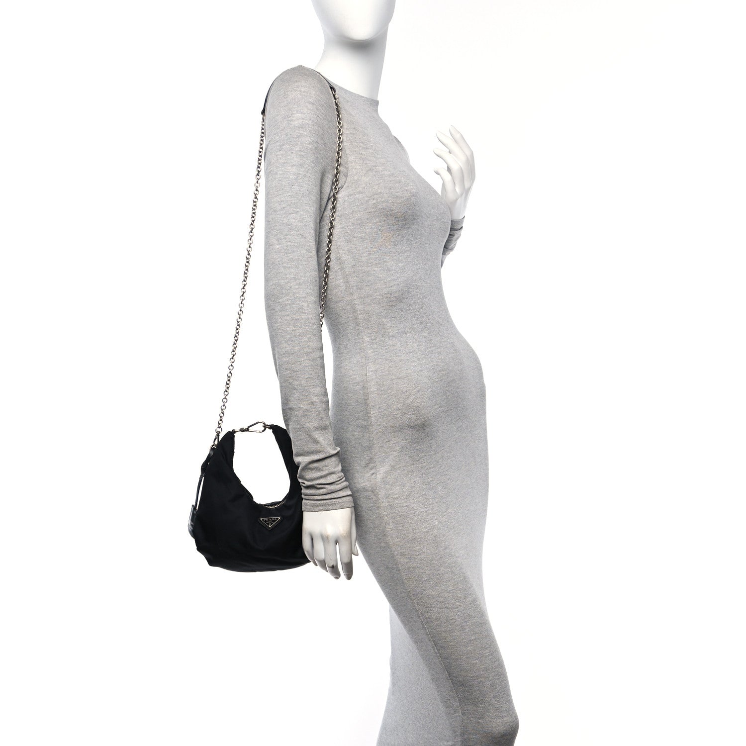 Prada Tessuto Nylon Saffiano Re-Edition 2006 Shoulder Bag Black 2 of 9