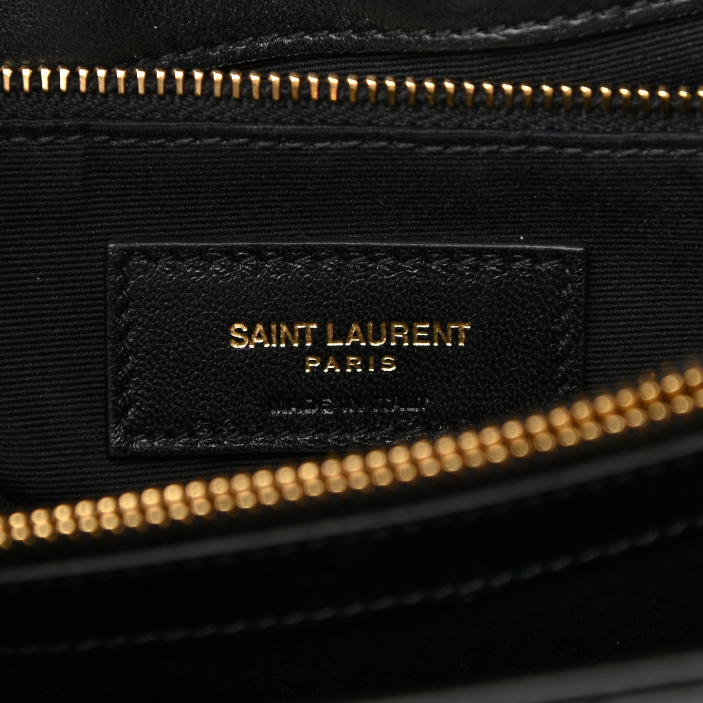 Calfskin Y Quilted Monogram Medium Loulou Chain Satchel Black