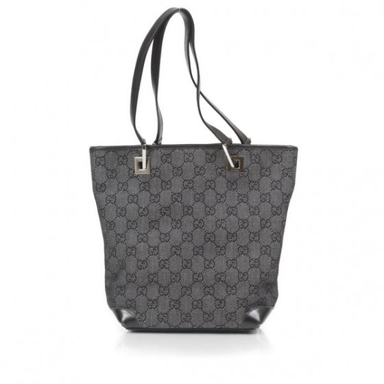 Gucci Denim Monogram Bucket Tote 1 of 9