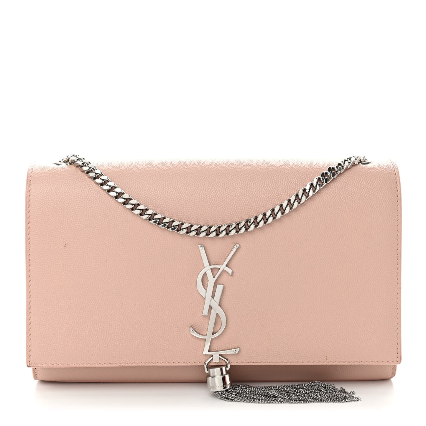 Grain De Poudre Medium Classic Monogram Kate Tassel Satchel Pale Blush