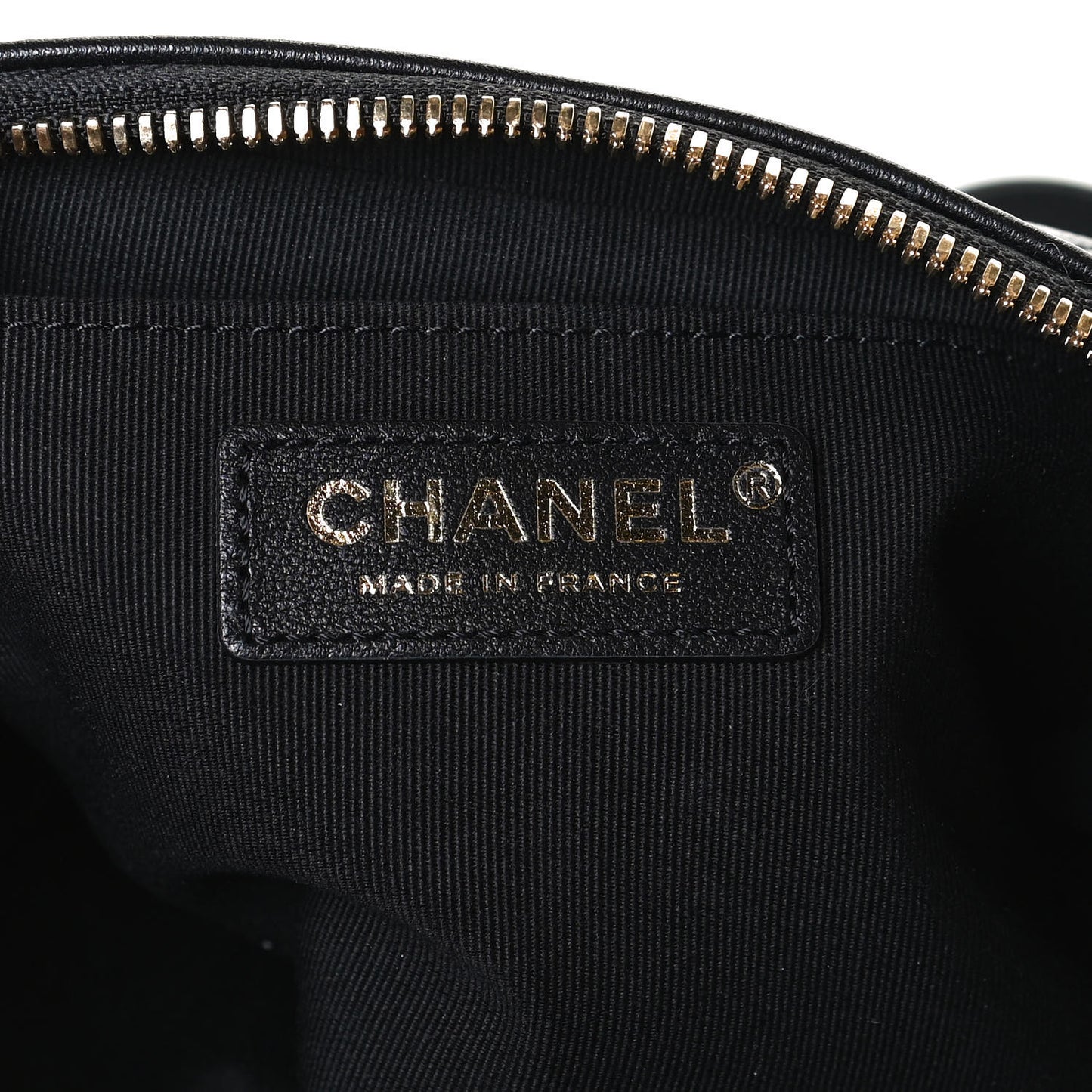 Calfskin Quilted Large Camera Case Black