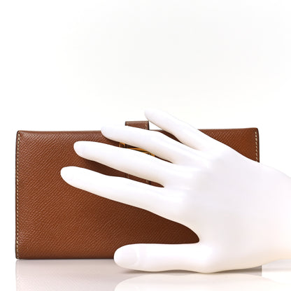 Hermes Courchevel Bearn Gusset Wallet Gold 2 of 7