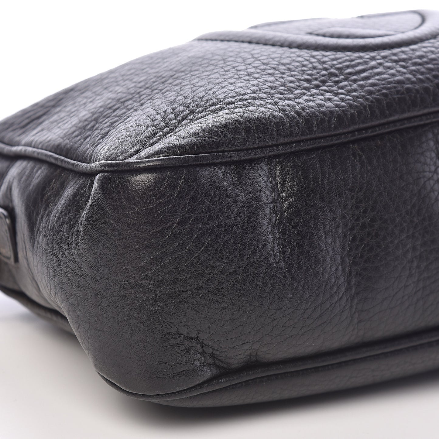 Pebbled Calfskin Small Soho Bowler Black