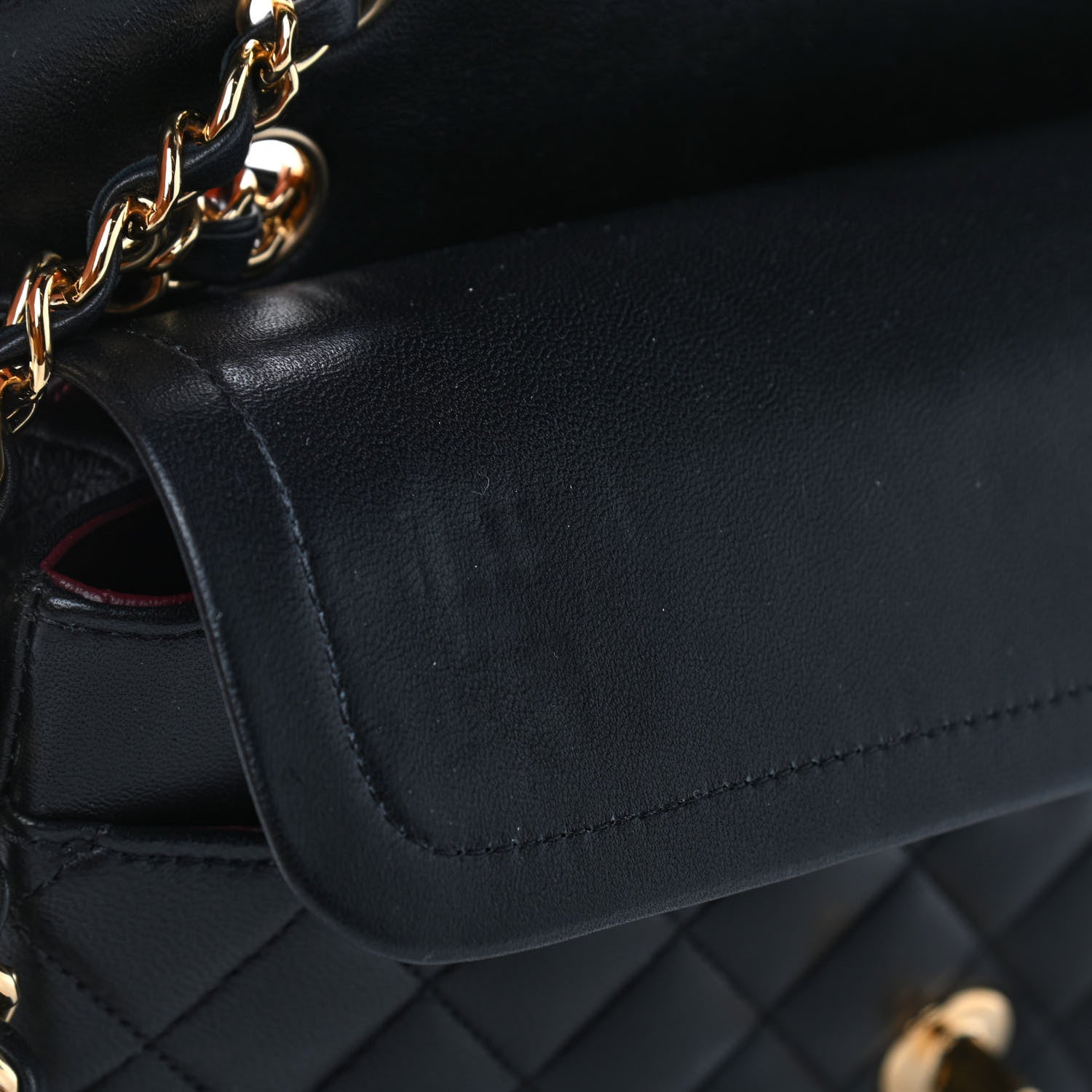 Chanel Lambskin Quilted Medium Double Flap Black 8 of 11