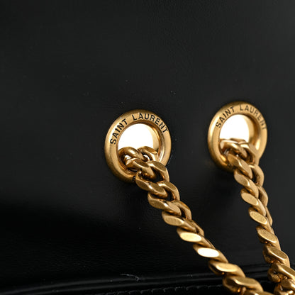 Saint Laurent Calfskin Y Quilted Monogram Medium Loulou Chain Satchel Black 13 of 14