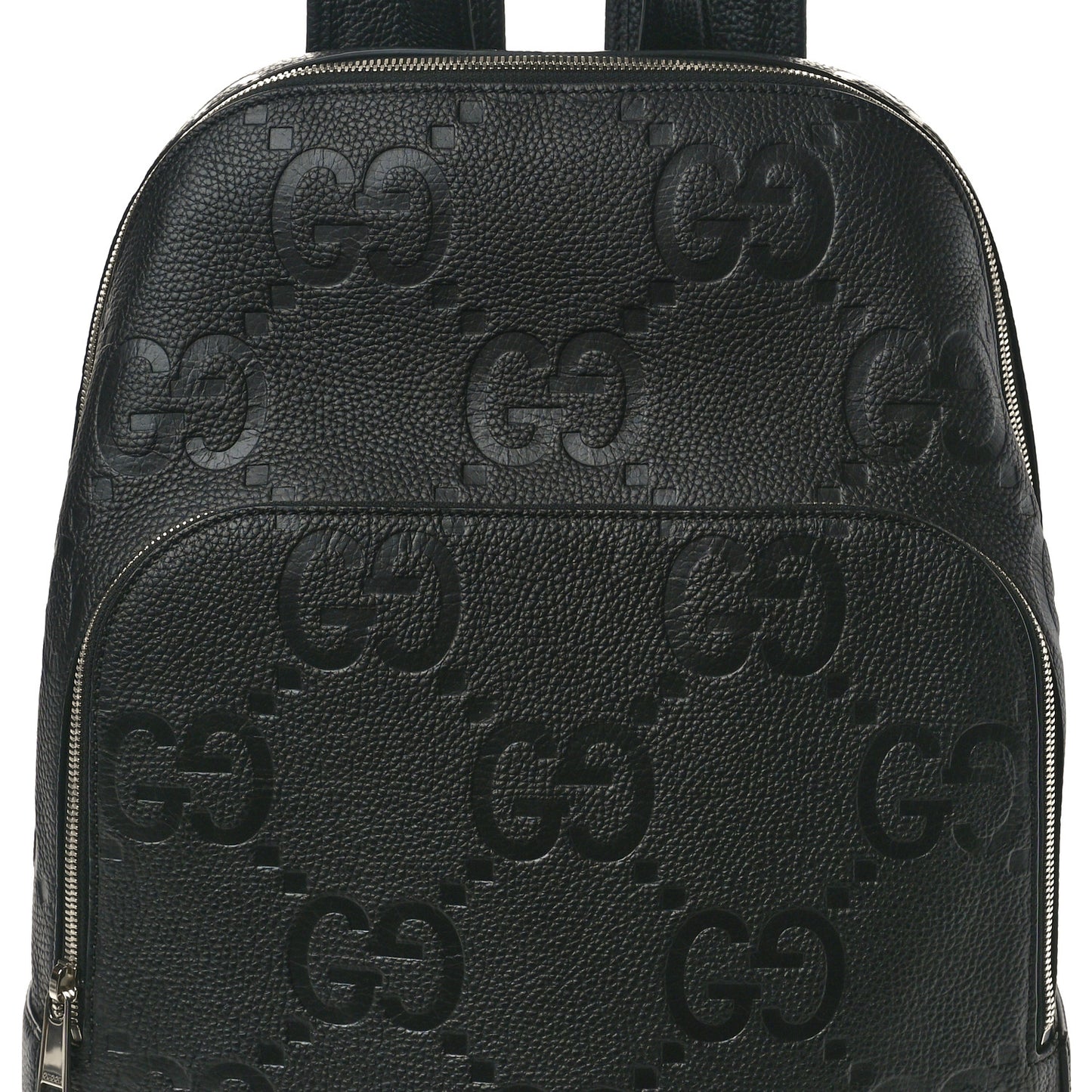 Calfskin Jumbo GG Embossed Large Backpack Black