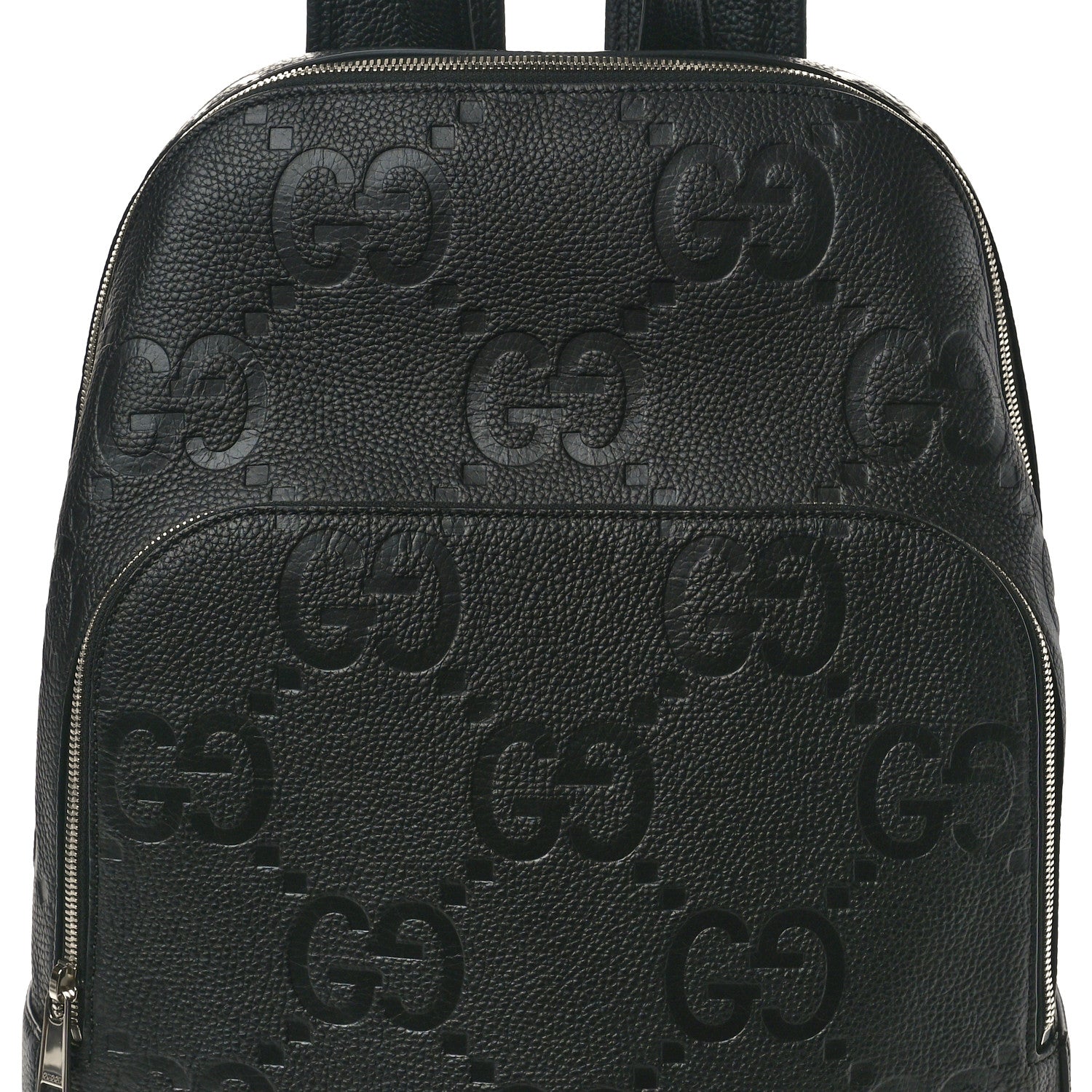 Gucci Calfskin Jumbo GG Embossed Large Backpack Black 8 of 10