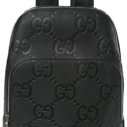 Gucci Calfskin Jumbo GG Embossed Large Backpack Black 8 of 10