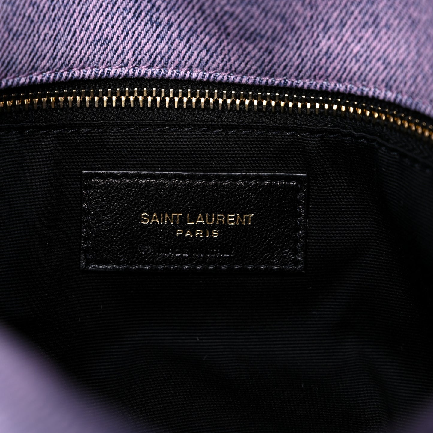 Denim Quilted Medium Loulou Puffer Monogram Chain Satchel Bleached Lilac