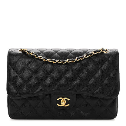 Chanel Caviar Quilted Jumbo Double Flap Black 1 of 13