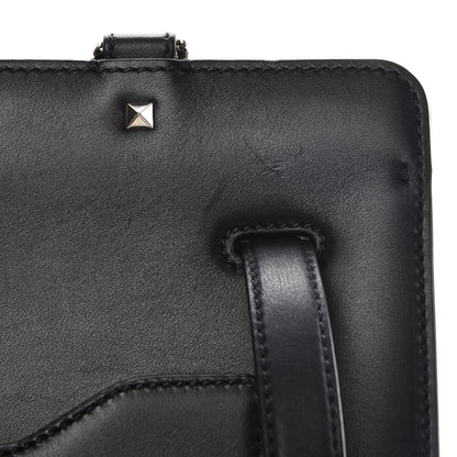 Valentino Garavani Calfskin Studded Medium Joylock Satchel Black 12 of 17
