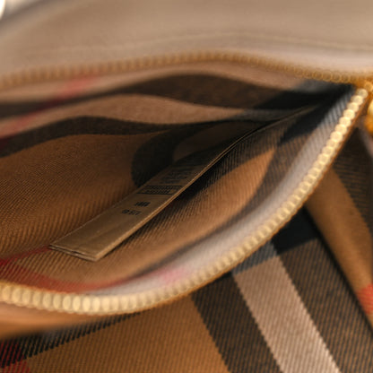 Burberry Soft Grain Calfskin Small Buckle Tote Limestone 8 of 14