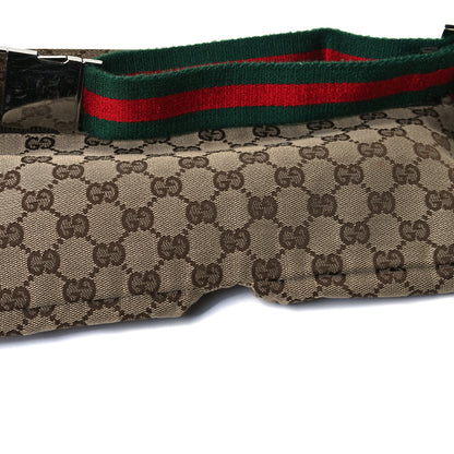 Gucci GG Monogram Web Double Pocket Belt Bag Dark Brown 25 of 25