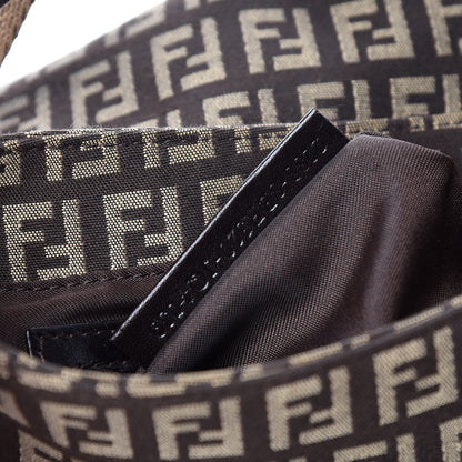 Fendi Zucchino Vitello Flap Messenger Satchel Testa di Moro Beige 7 of 10