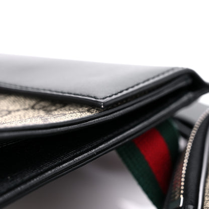 Gucci GG Supreme Monogram Web Belt Bag Black 21 of 22