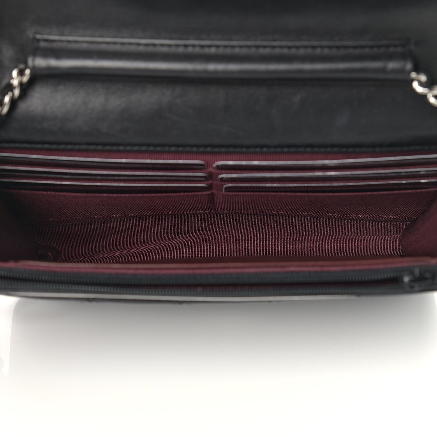 Chanel Lambskin Quilted Wallet On Chain WOC Black 5 of 19