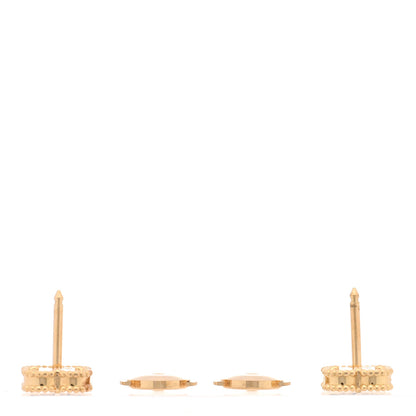 Van Cleef & Arpels 18K Yellow Gold Black Onyx Sweet Alhambra Earrings 3 of 5