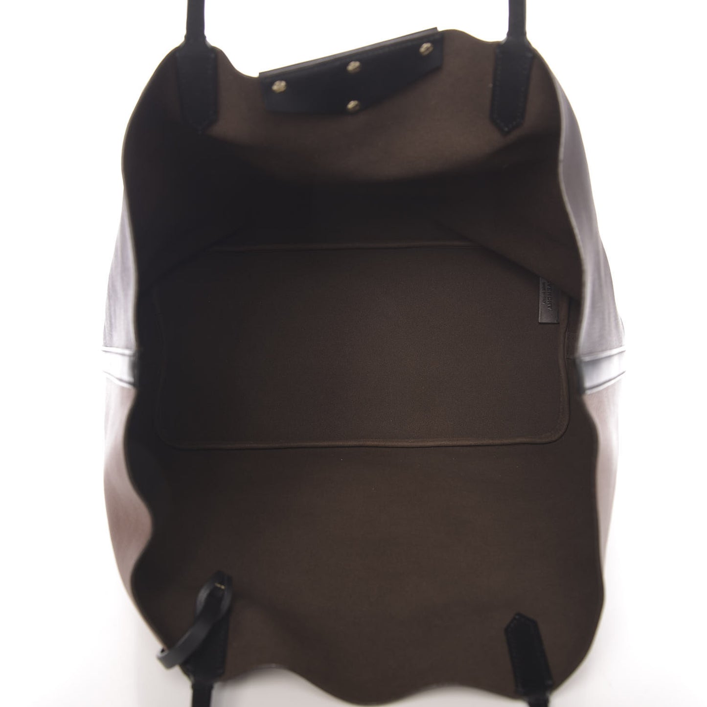 Grained Calfskin Large Antigona Tote Dark Brown Tan