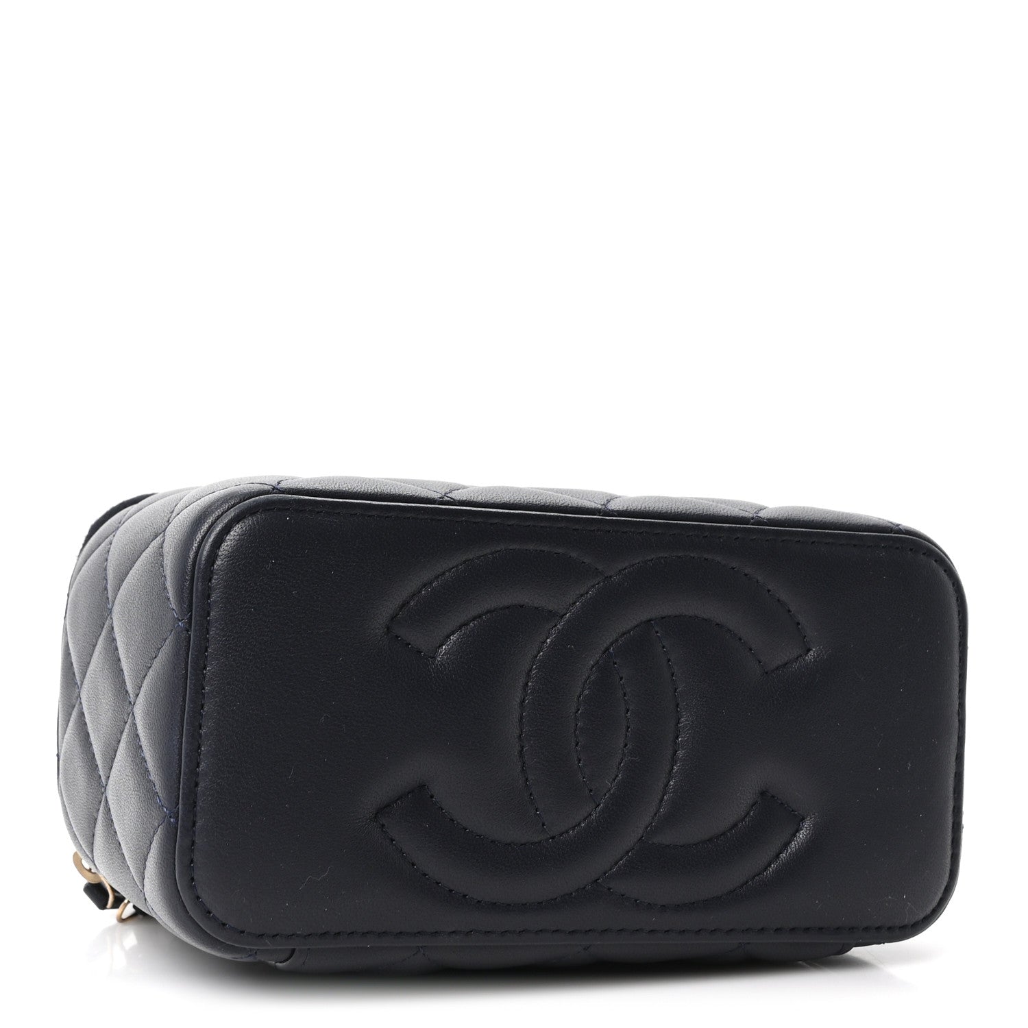 Chanel Lambskin Quilted Pick Me Up Vanity Case Navy 4 of 10
