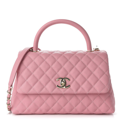 Chanel Caviar Quilted Small Coco Handle Flap Rose 1 of 10