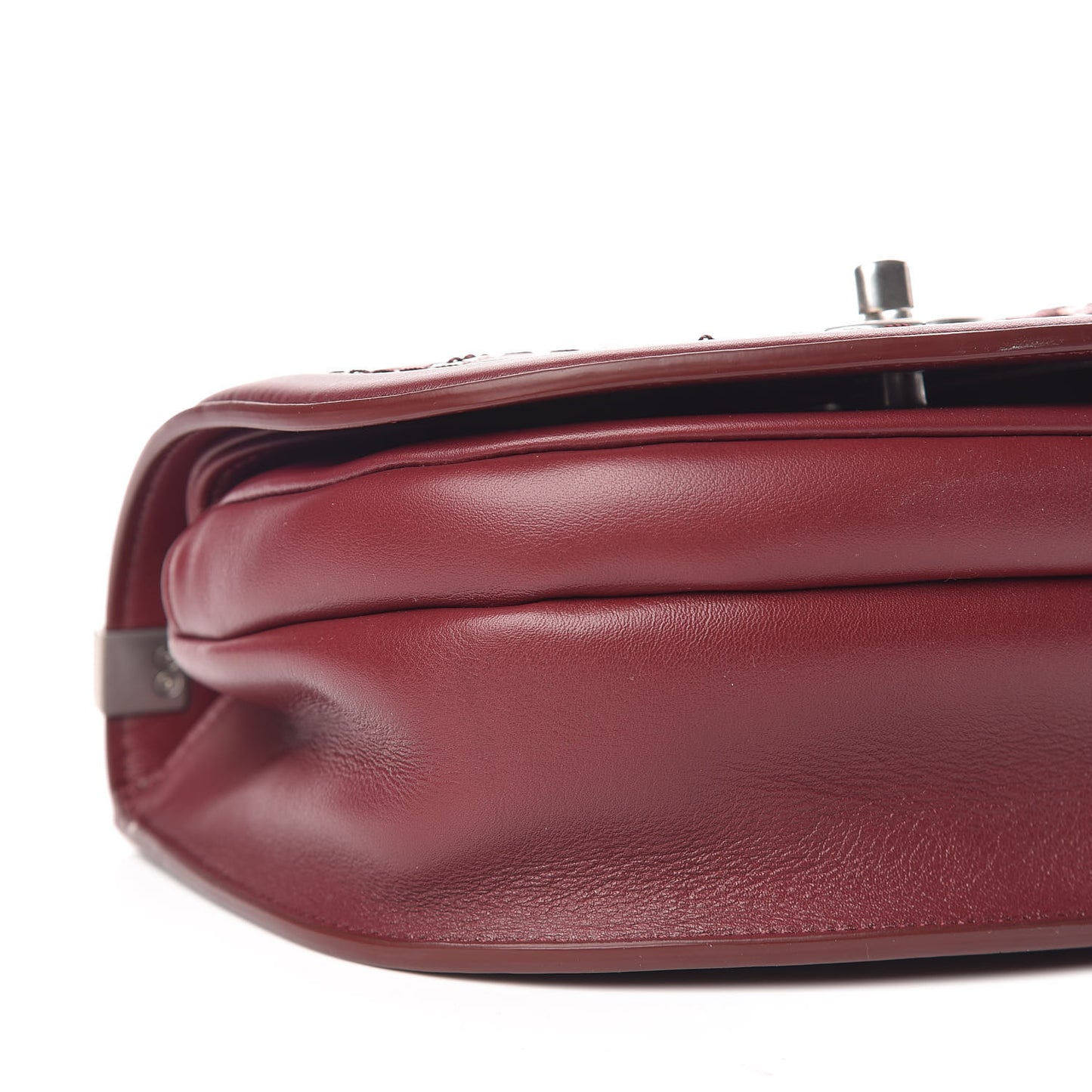 Calfskin Coco Eyelets Small Flap Bag Red