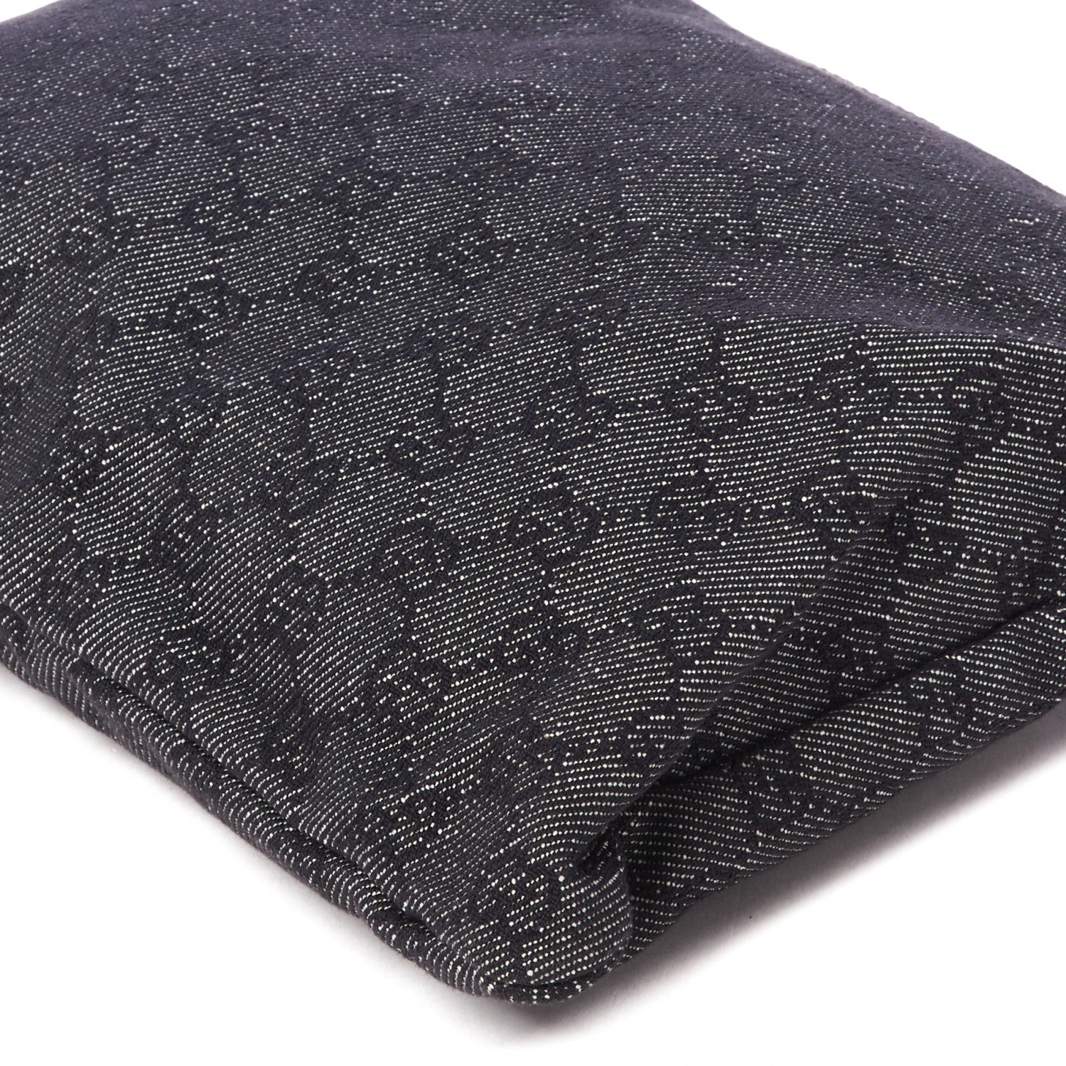 Gucci Denim Monogram Zip Top Pouch Black 4 of 7
