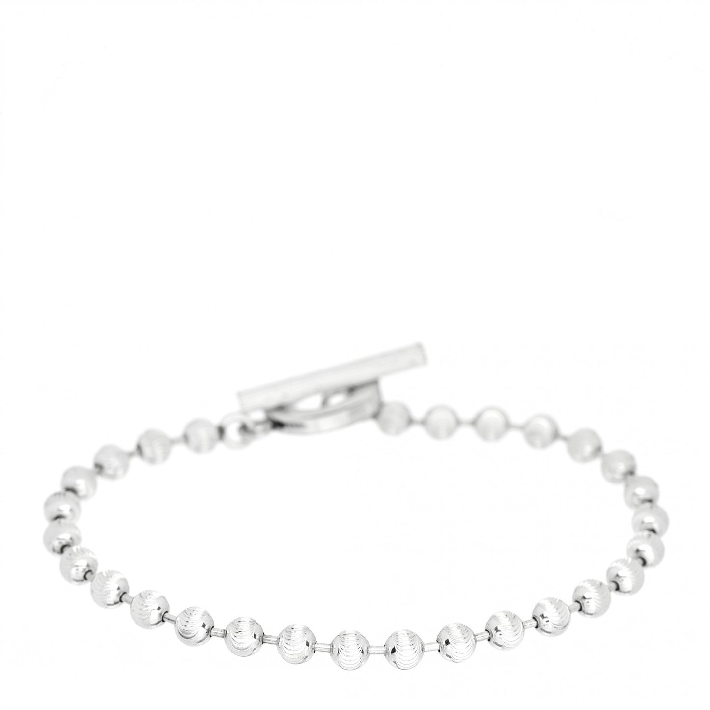 Sterling Silver Boule Toggle Bracelet