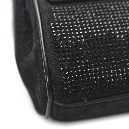 Versace Suede Crystal Studded Micro La Medusa Bag Black 10 of 10