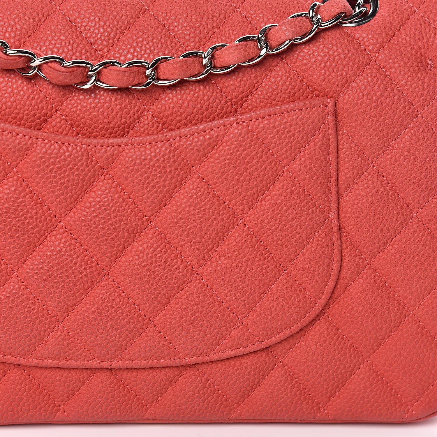 Chanel Iridescent Caviar Quilted Medium Double Flap Dark Pink 18 of 18