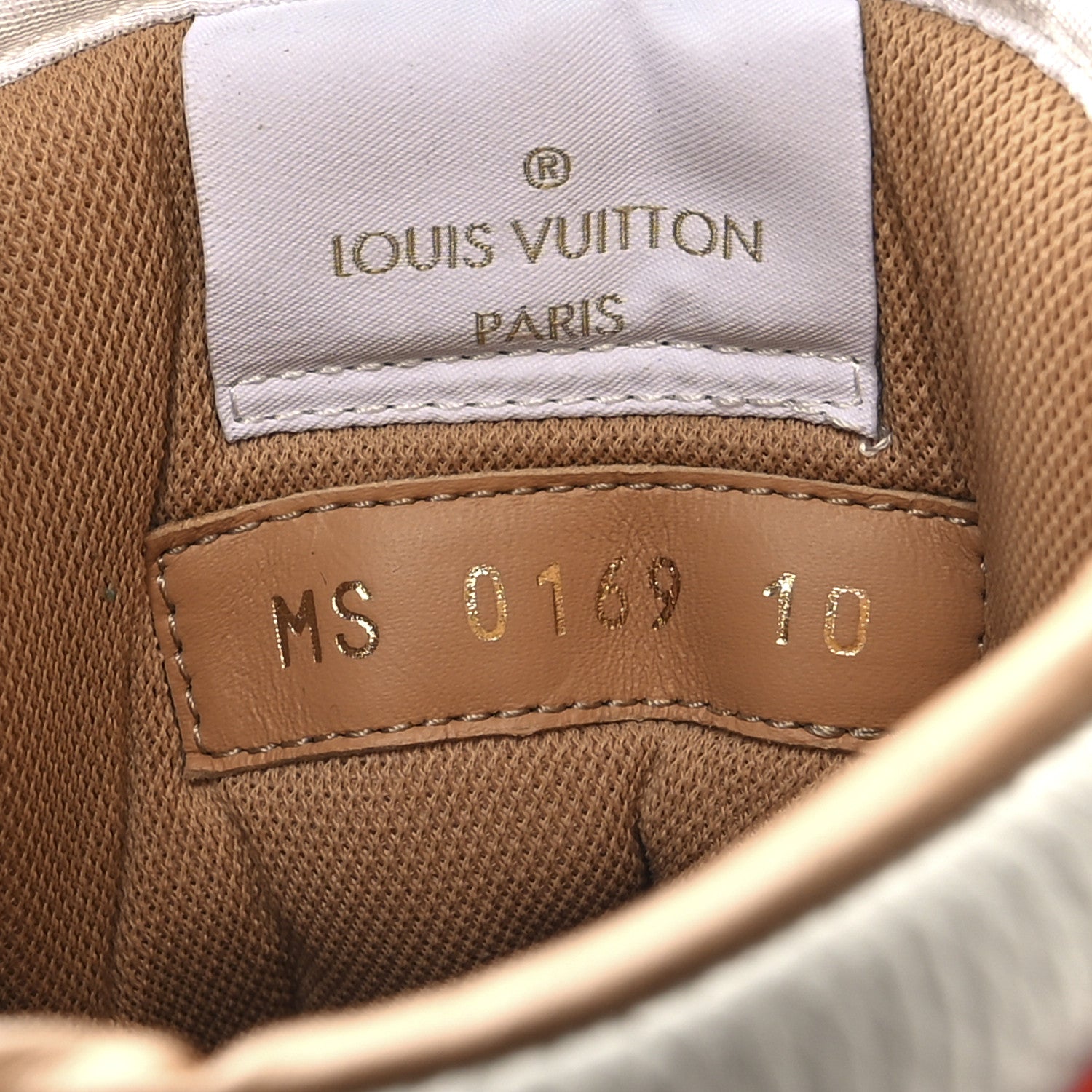 Louis Vuitton Calfskin Monogram Rivoli High Top Sneakers 10 Orange 7 of 9