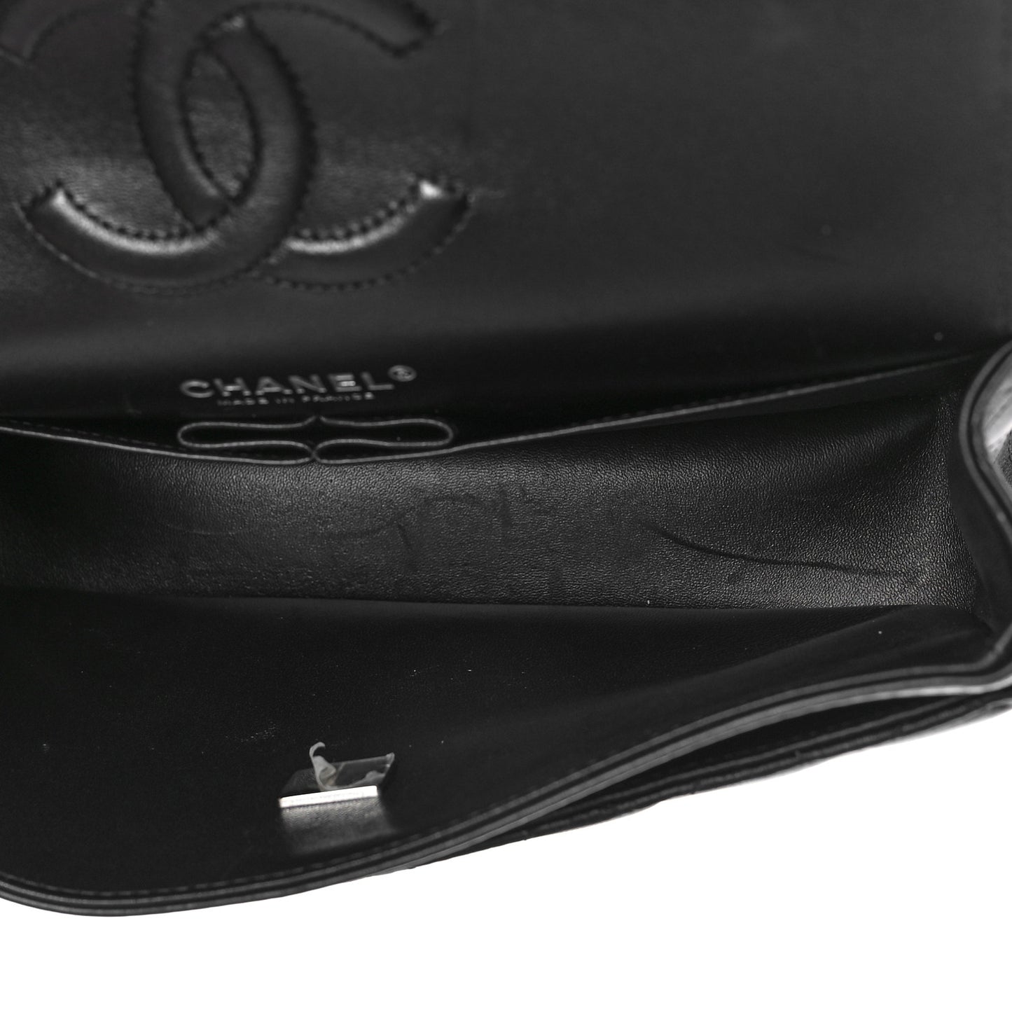 Lambskin Quilted Medium Double Flap So Black