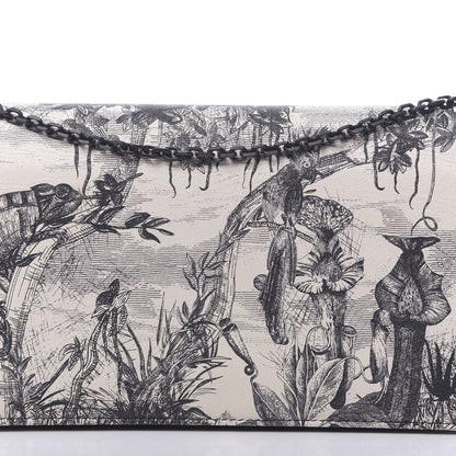 Christian Dior Calfskin Toile de Jouy Carnivora Wallet On Chain Pouch White 11 of 12
