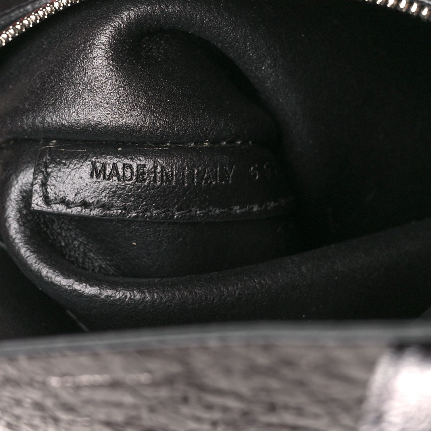 Balenciaga Metallic Textured Calfskin Logo Everyday Tote Black 7 of 10
