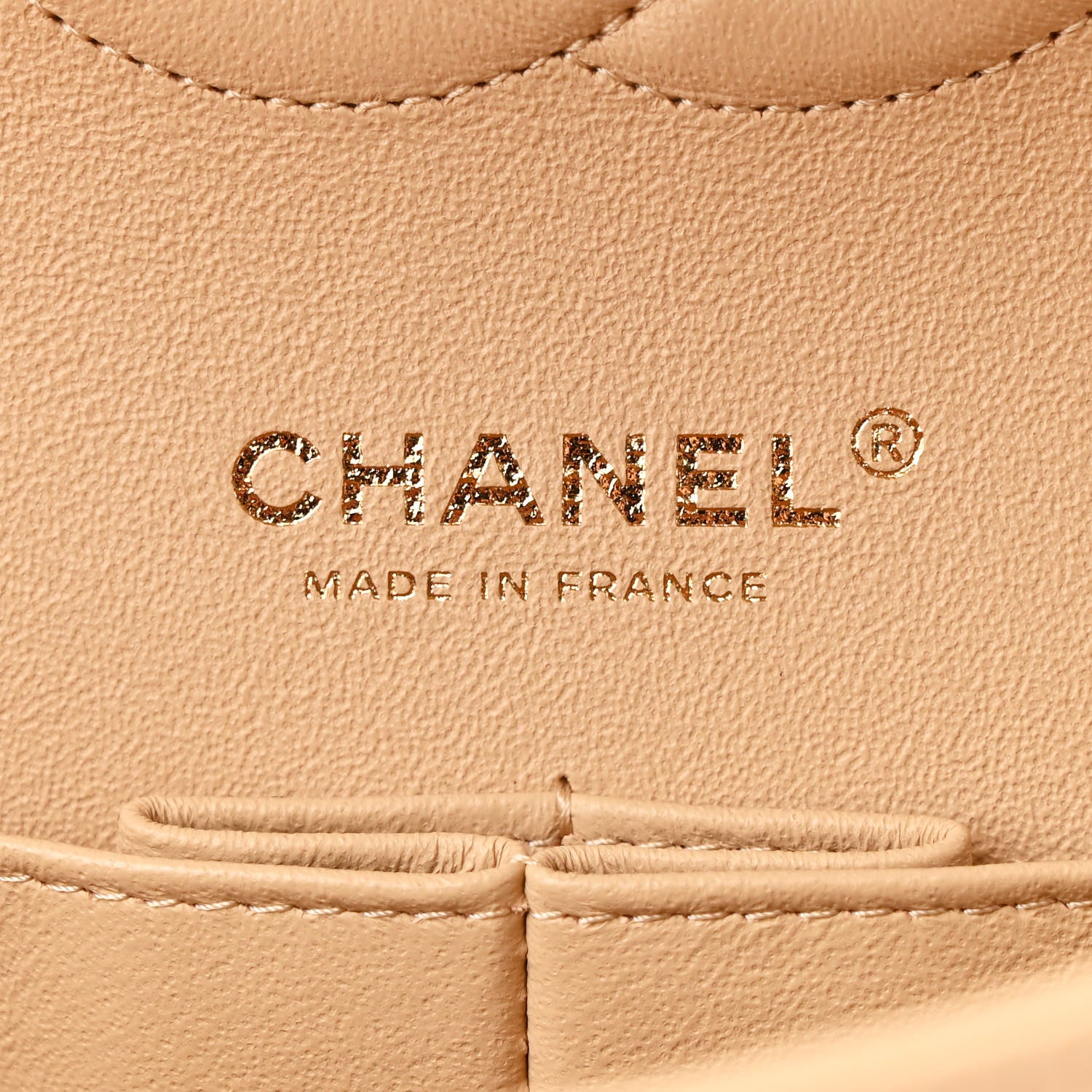 Chanel Caviar Quilted Medium Double Flap Beige 6 of 10