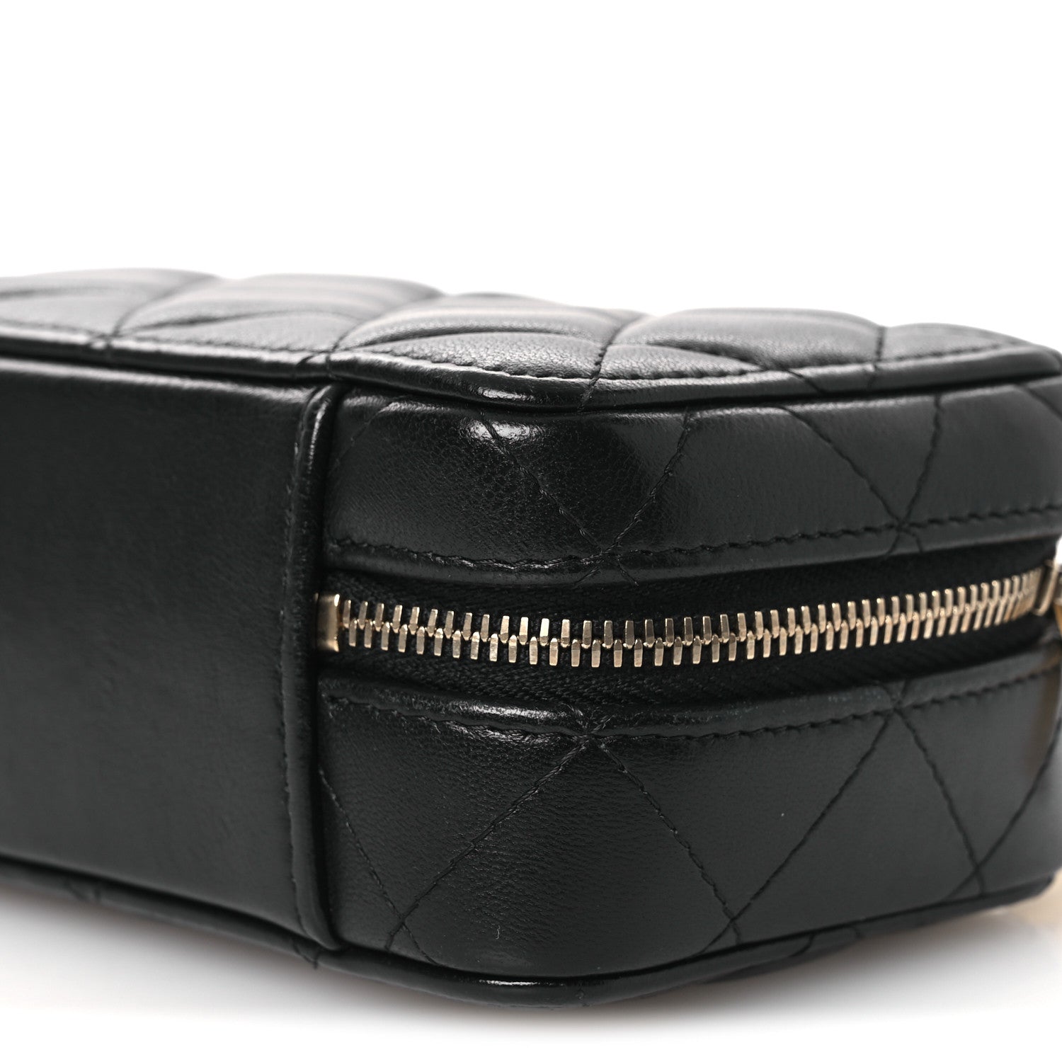 Chanel Lambskin Quilted Top Handle Mini Vanity Case Black 1884937