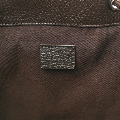 Gucci Monogram Dollar Calfskin O Drawstring Backpack Beige Ebony Testa di Moro Dark Chocolate 6 of 10