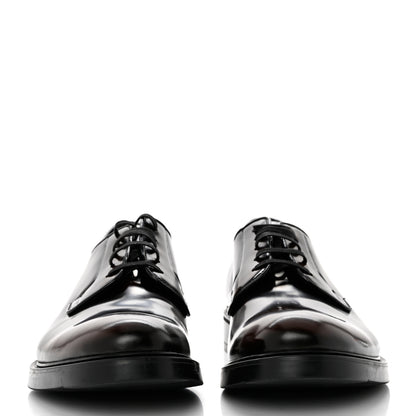Prada Spazzolato Lace Up Oxfords 10 Bruciato Fume 2 of 9